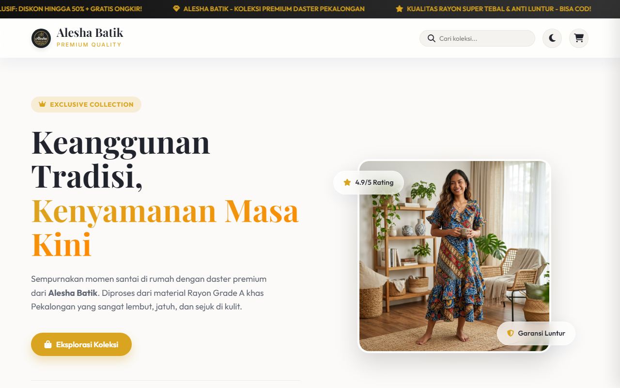 Cuplikan layar Djuragan Daster